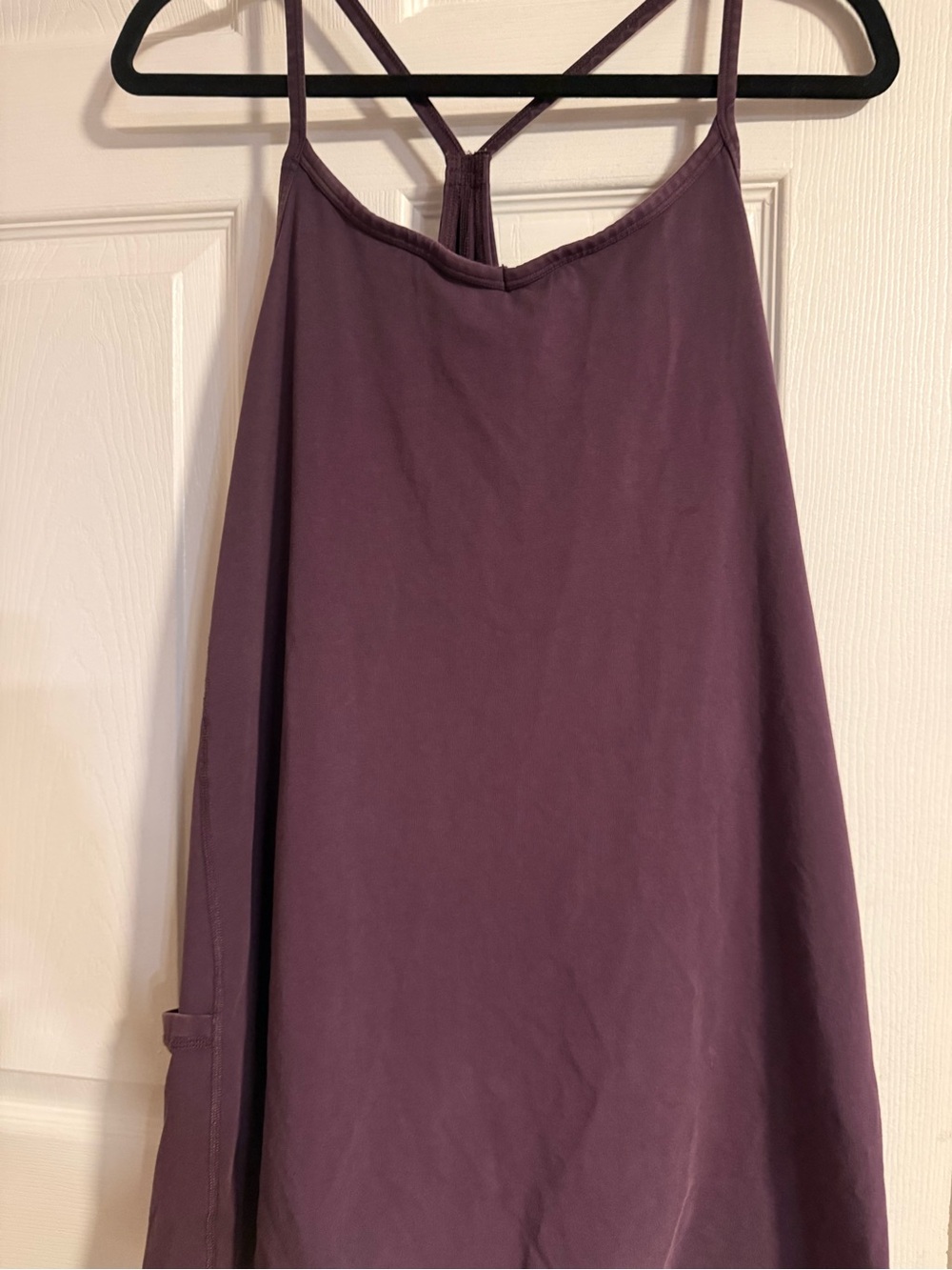 Women's Plum Sleeveless Jumpsuit with Crisscross Back